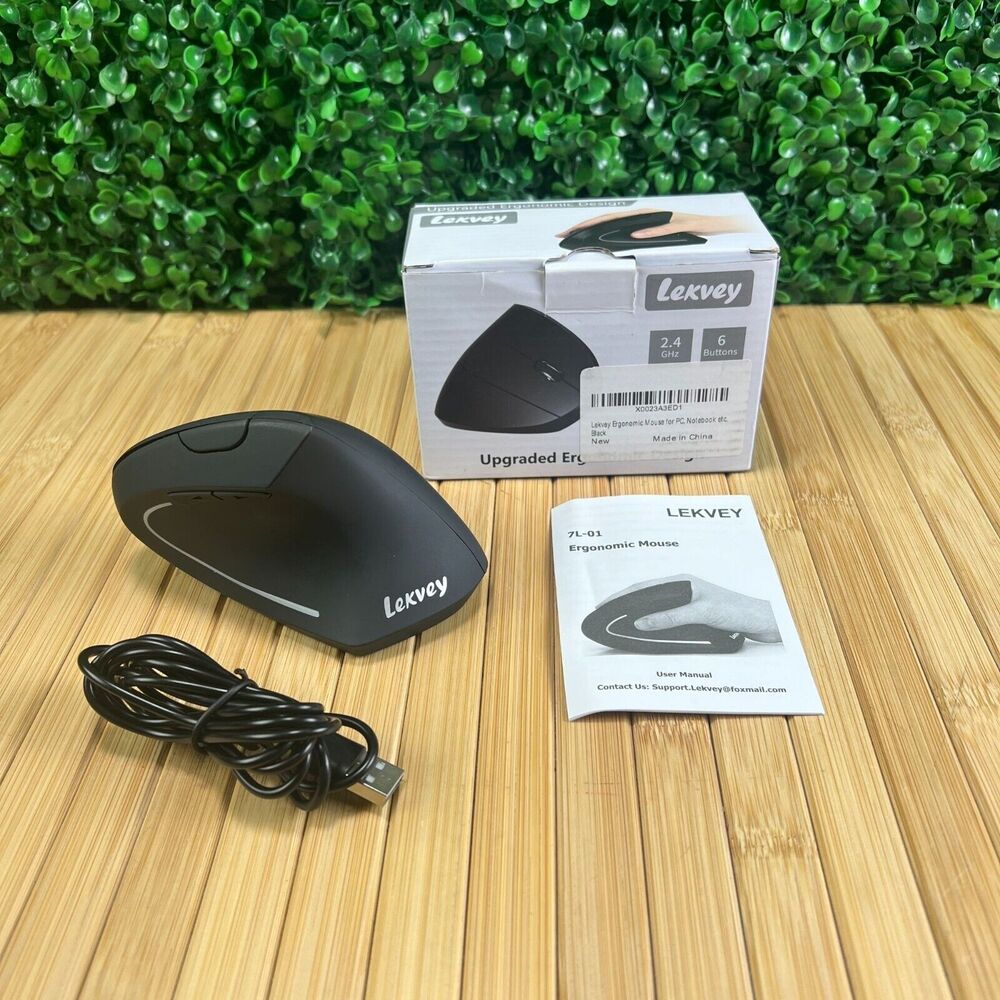 NIB Lekvey Ergonomic Mouse Vertical Wireless Mouse - Rechargeable 2.4GHz Optical